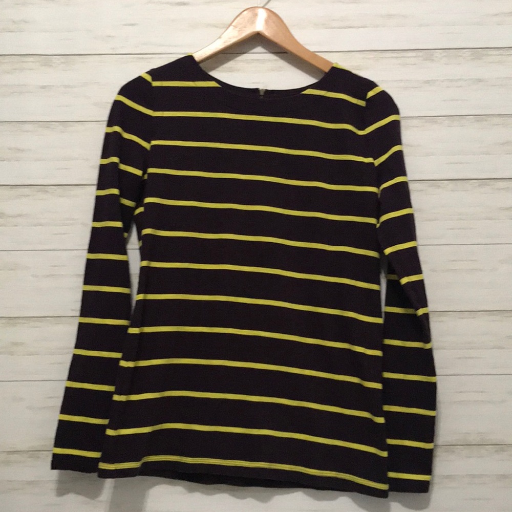 Ann Taylor Loft striped top back zipper sz. small
